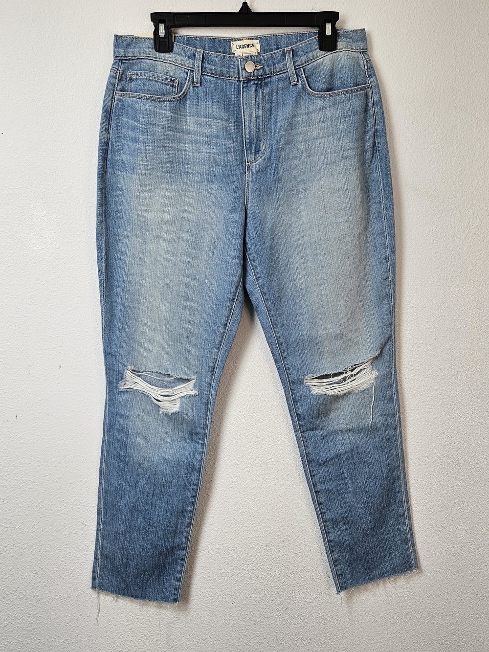 L'AGENCE Bridget slouchy high-rise Jeans Distressed Size 28 NWOT